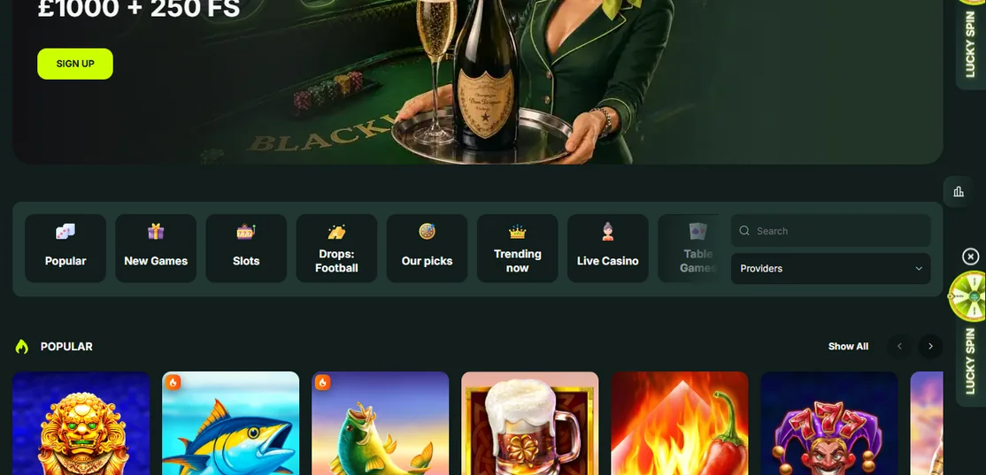 Browse popular slots lobby